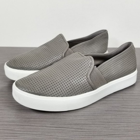 Vince Blair 5 Slip-On Perforated Sneaker, Taupe Leather, Womens Size 5.5 M - Picture 3 of 10